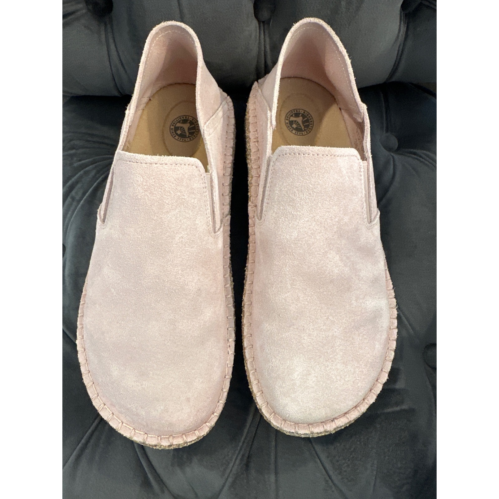 Birkenstock Callan Womens Slip On Shoes Pink Suede Leather Size 38/7